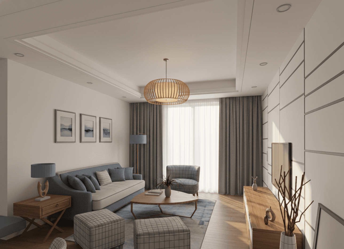 Final render with updated chandelier