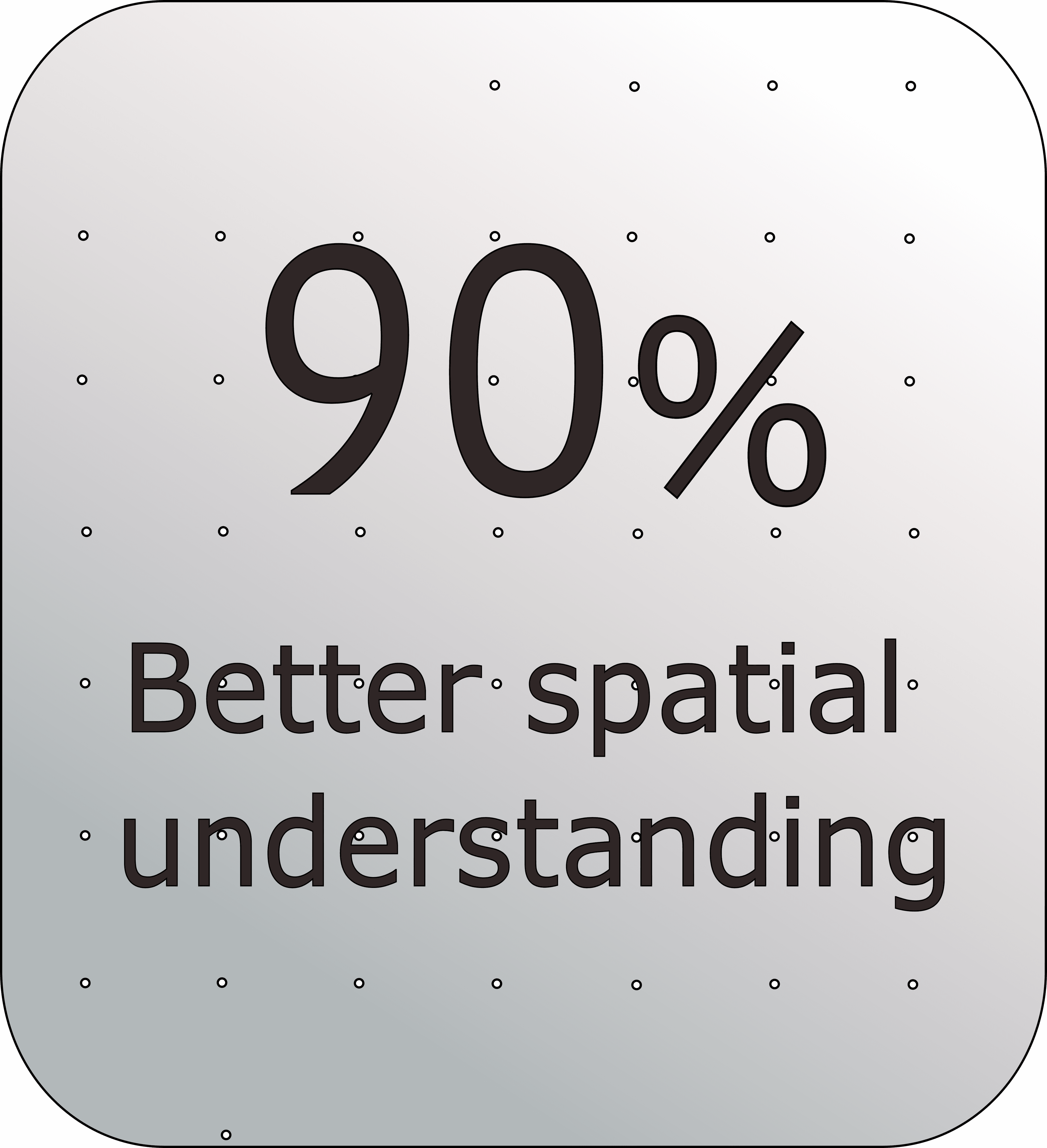 90% Better spatial understanding
